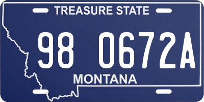 MT license plate 980672A