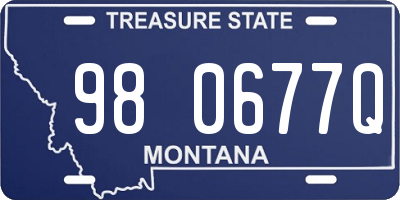 MT license plate 980677Q