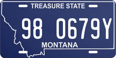 MT license plate 980679Y