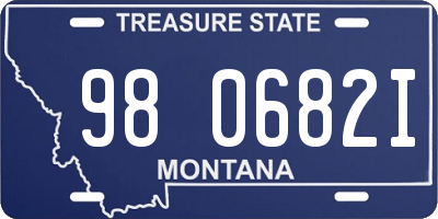 MT license plate 980682I