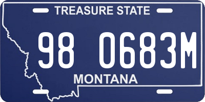 MT license plate 980683M