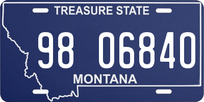 MT license plate 980684O