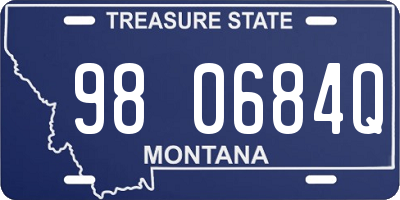 MT license plate 980684Q