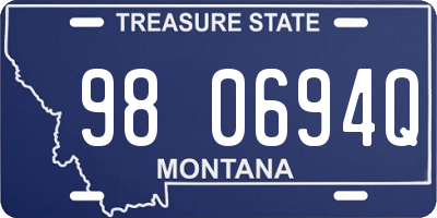 MT license plate 980694Q