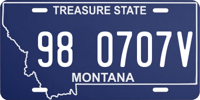 MT license plate 980707V