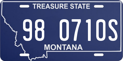 MT license plate 980710S