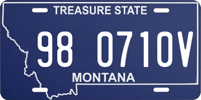 MT license plate 980710V