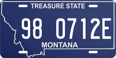 MT license plate 980712E