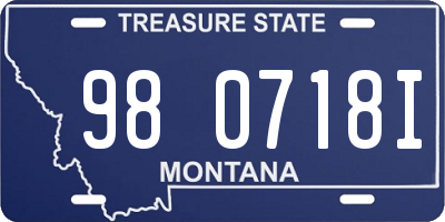 MT license plate 980718I