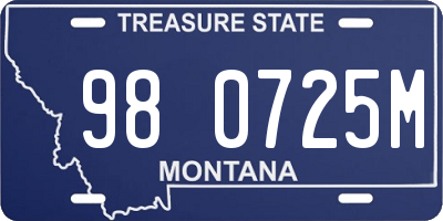 MT license plate 980725M