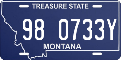 MT license plate 980733Y