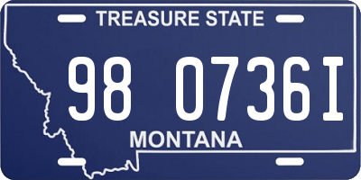 MT license plate 980736I