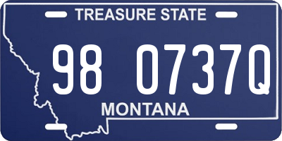 MT license plate 980737Q