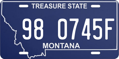 MT license plate 980745F