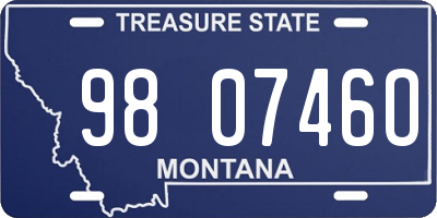 MT license plate 980746O