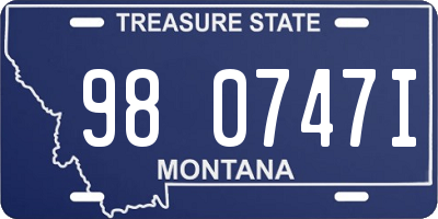 MT license plate 980747I