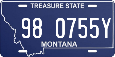 MT license plate 980755Y