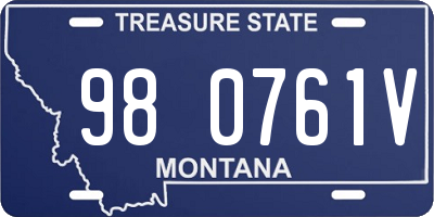 MT license plate 980761V