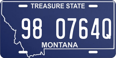 MT license plate 980764Q