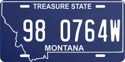 MT license plate 980764W
