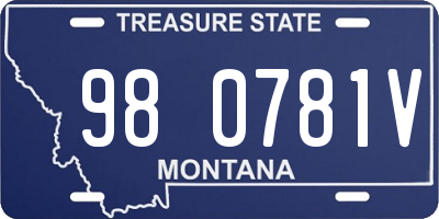 MT license plate 980781V