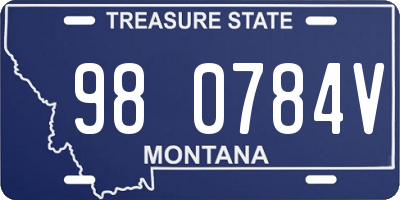 MT license plate 980784V