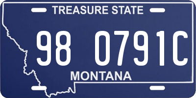 MT license plate 980791C