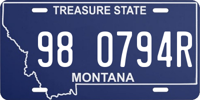 MT license plate 980794R
