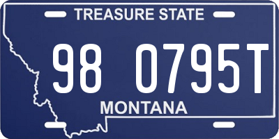MT license plate 980795T