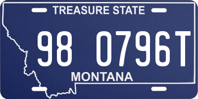 MT license plate 980796T