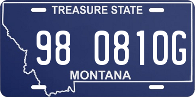 MT license plate 980810G