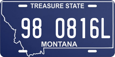 MT license plate 980816L