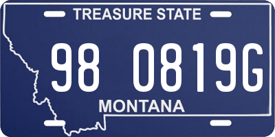 MT license plate 980819G