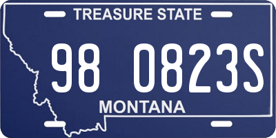 MT license plate 980823S