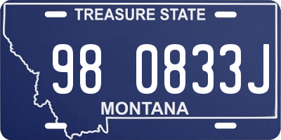 MT license plate 980833J