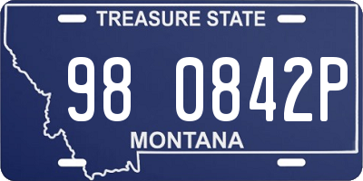 MT license plate 980842P