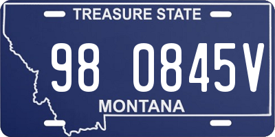 MT license plate 980845V