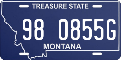MT license plate 980855G