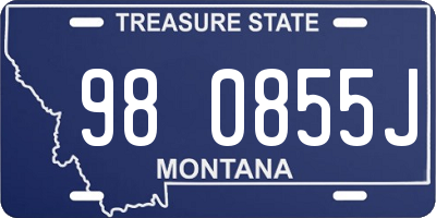 MT license plate 980855J