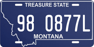 MT license plate 980877L