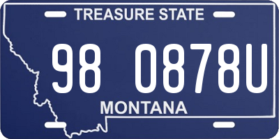 MT license plate 980878U