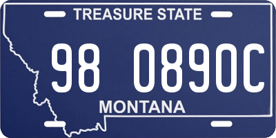 MT license plate 980890C