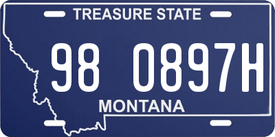 MT license plate 980897H
