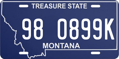 MT license plate 980899K
