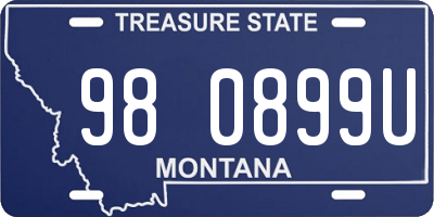MT license plate 980899U