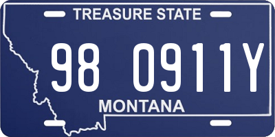 MT license plate 980911Y
