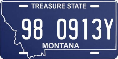 MT license plate 980913Y