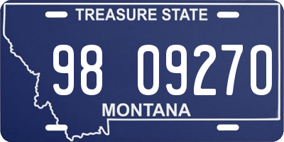 MT license plate 980927O