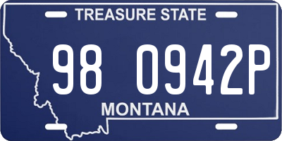 MT license plate 980942P
