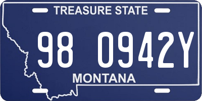 MT license plate 980942Y